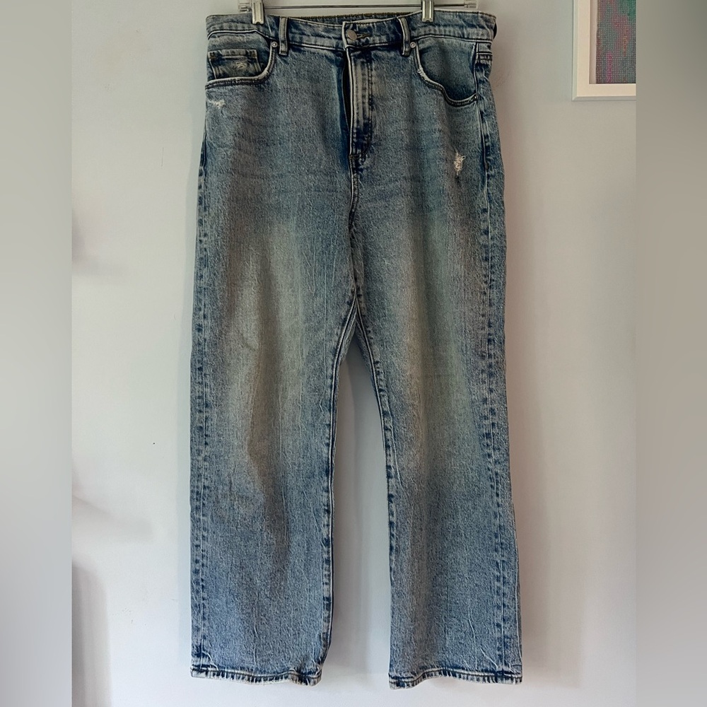LOFT Relaxed Straight Leg Light Blue Jeans